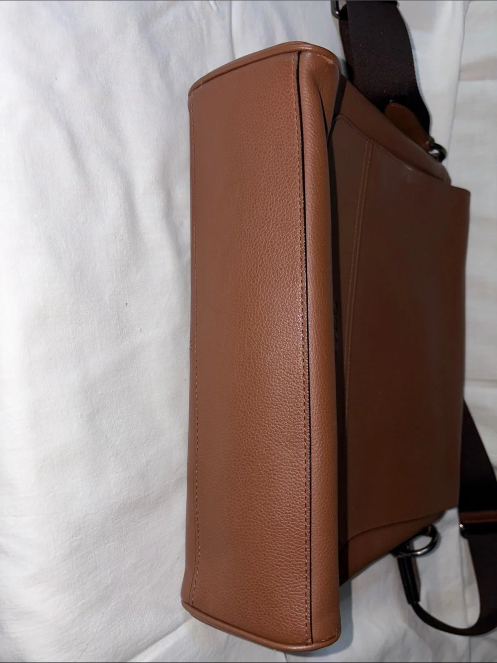 Coach Tan/Brown Leather Messenger Bag